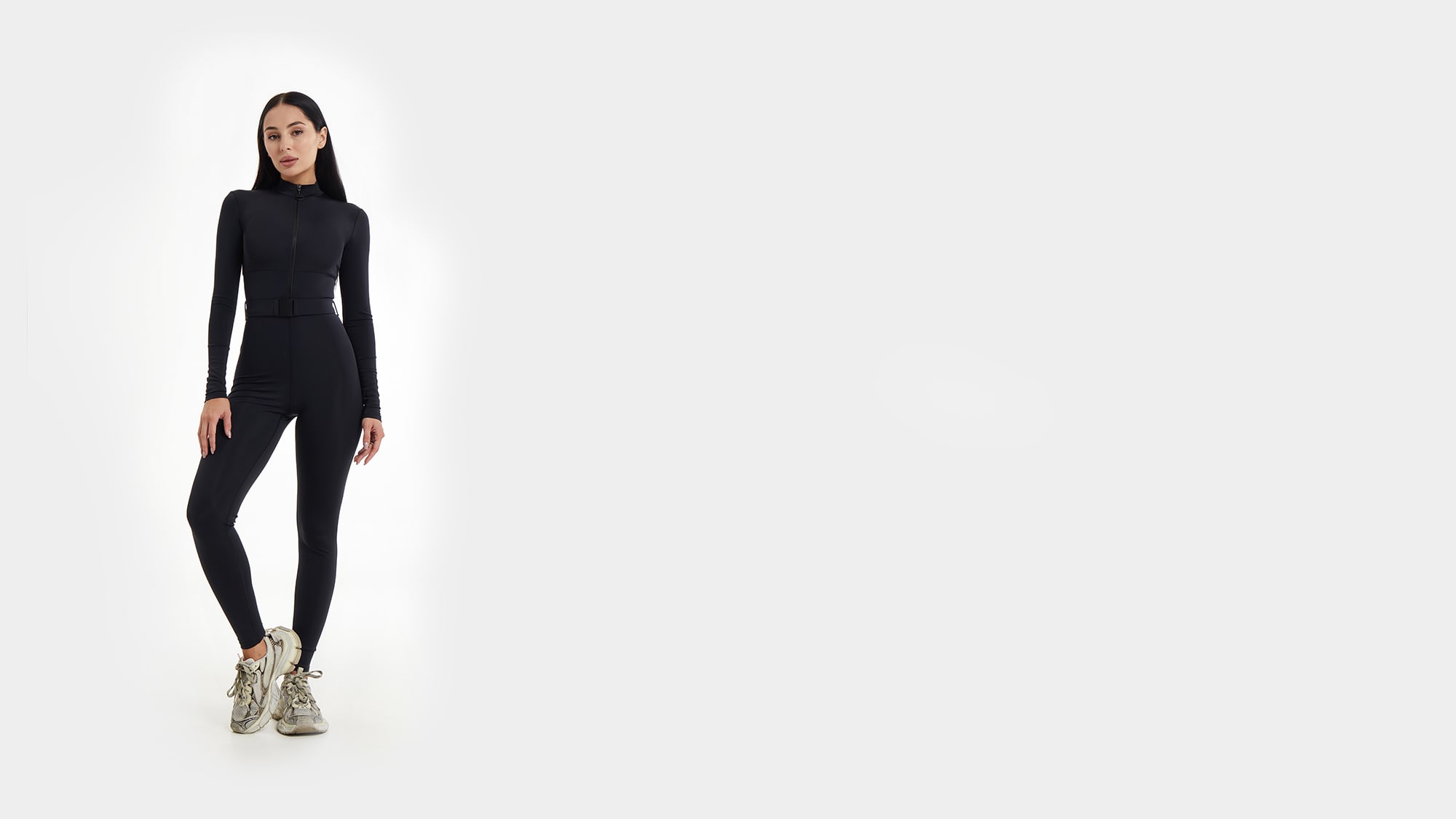 Coin Black JUMPSUIT long sleeve 