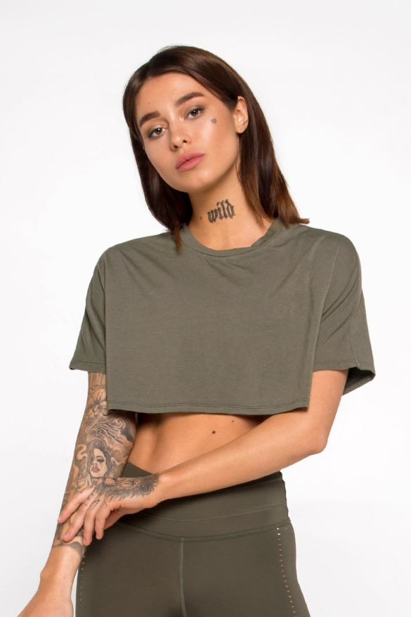 DF Original Oversize Crop Olive T-shirt