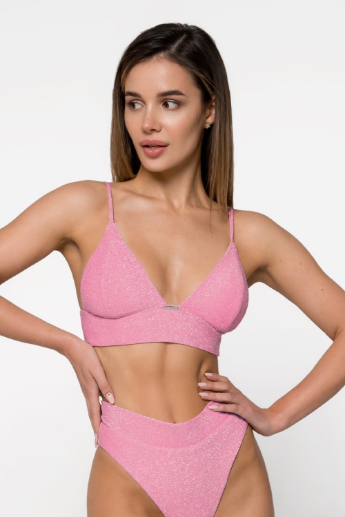 Топ Glam Lurex Rose купальники раздельные designed for fitness купальник с топом от df