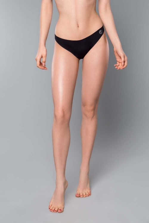 No-show thongs Black sports briefs designed for fitness seamless briefs by df briefs women photo