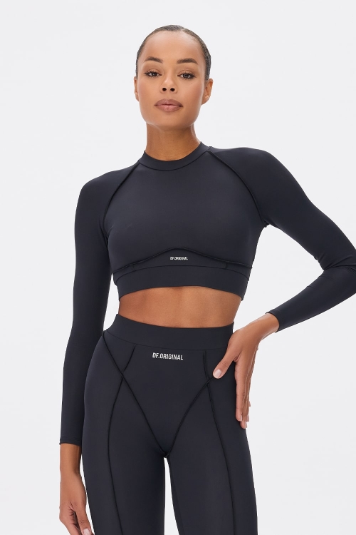 Majestic Black Longsleeve Top