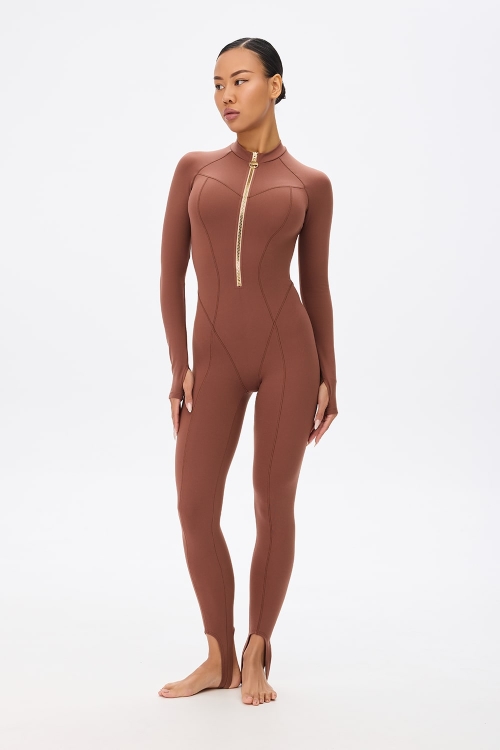 Premiere Mocha Thermal Jumpsuit