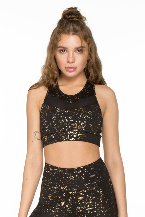 ТОП-БРА Stardust Gold топы женские designed for fitness женский топик для фитнеса от df