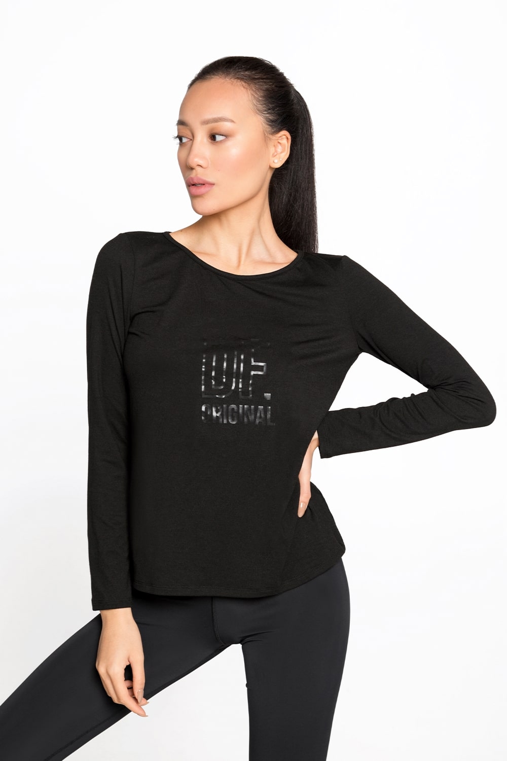 Pullover Twist Black women's pullover designed for fitness stylish pullover from df