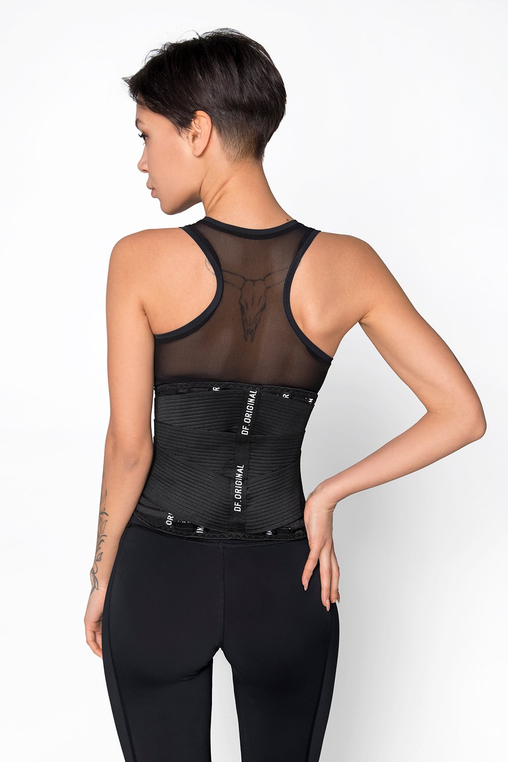 Корсетный спортивный пояс DF Original Black фитнес пояс designed for fitness фитнес пояс корсет от df