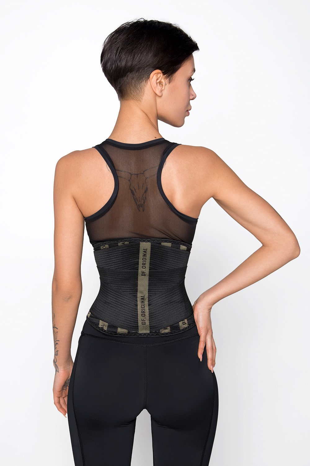 Корсетный спортивный пояс DF Original Khaki фитнес пояс designed for fitness фитнес пояс корсет от df